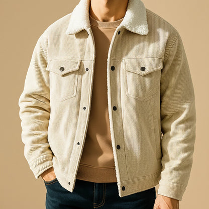 Men's Corduroy Jacket Sherpa Collar