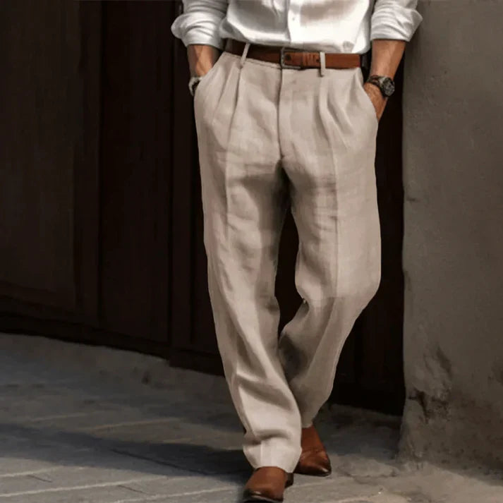 Image of Sidney | Men's Pleated Relaxed Fit Dress Pants
