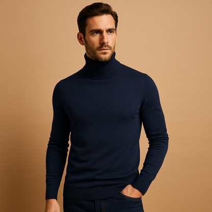 Fitted Crew Neck Men's Sweater - VibreMode