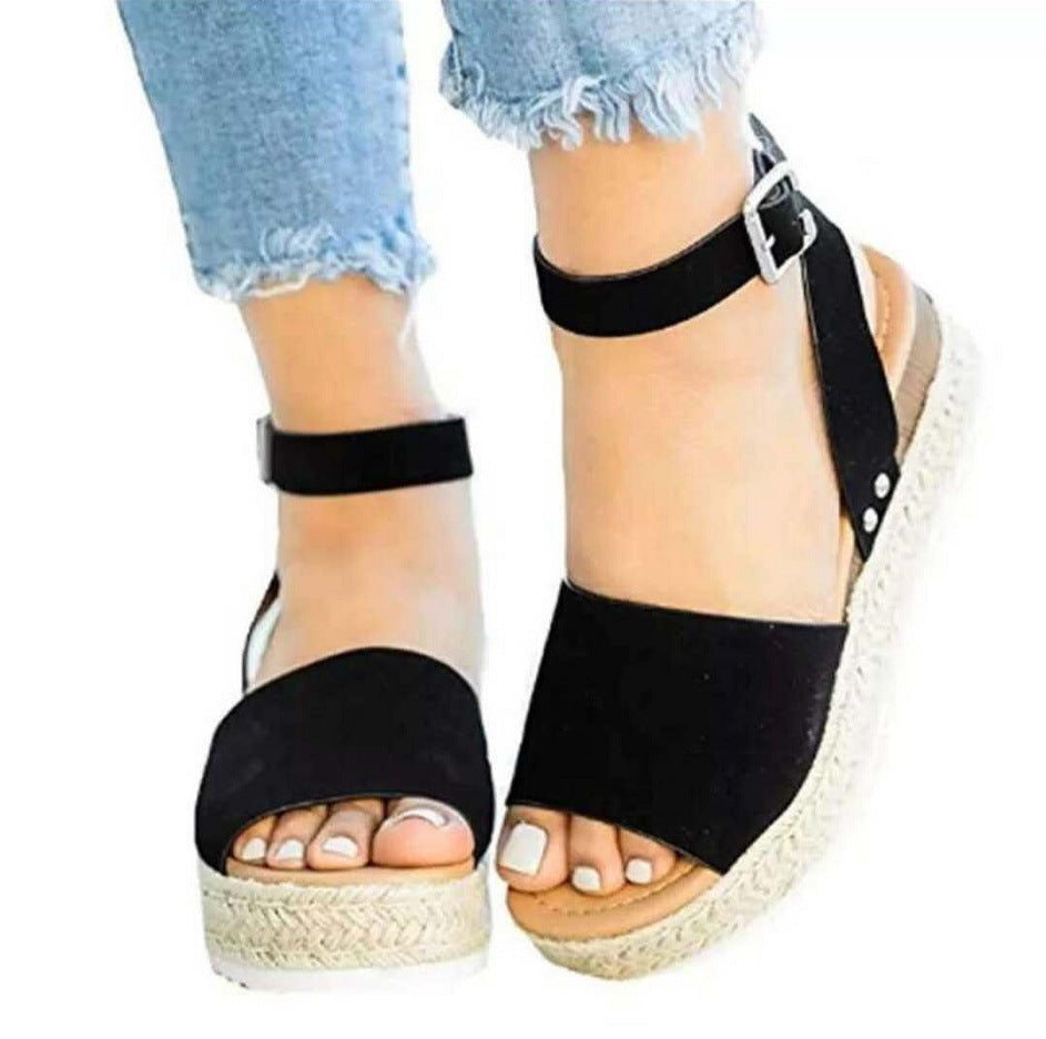 Image of Sloane | Women's Platform Ankle Strap Sandals