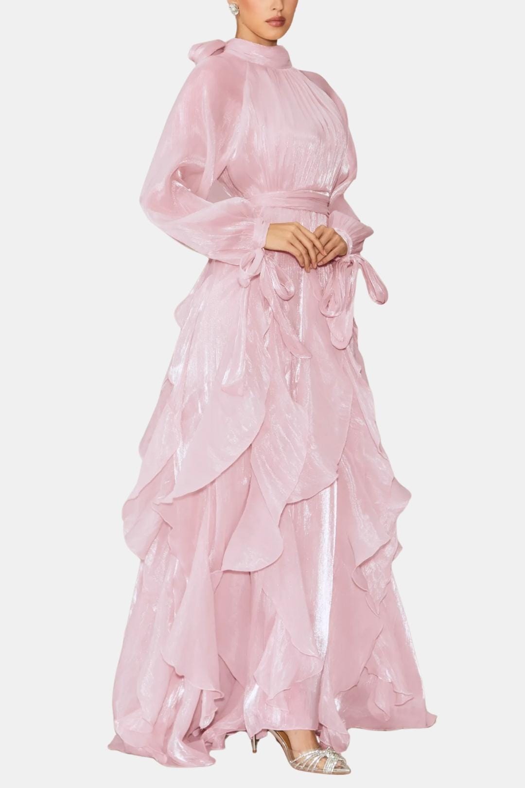 Image of Sloane | Women's Ruffle Long Sleeve Maxi Dress