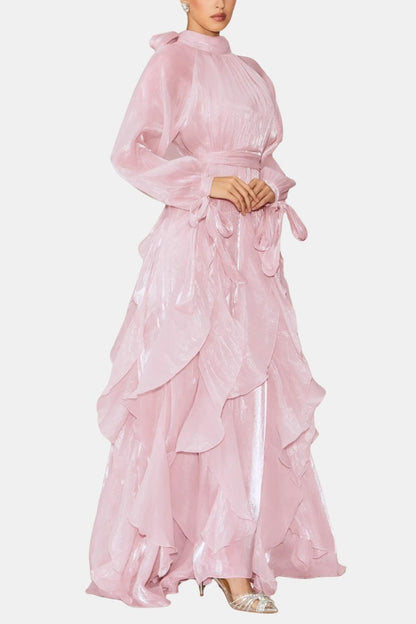Image of Sloane | Women's Ruffle Long Sleeve Maxi Dress