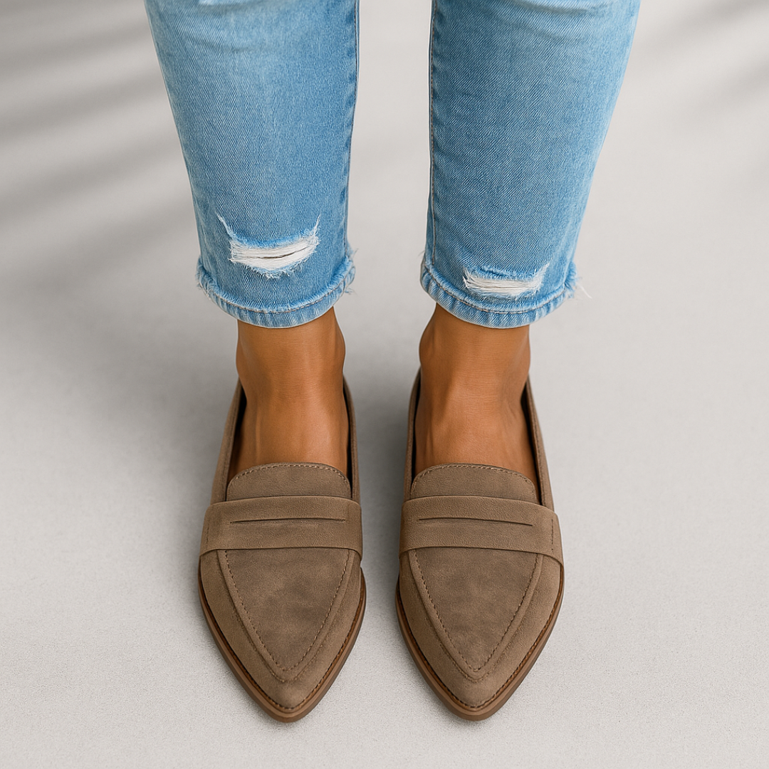 Women's Pointed Toe Slip On Loafers - VibreMode