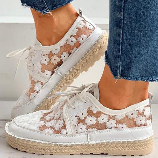 Delicate Floral Wedding Shoes