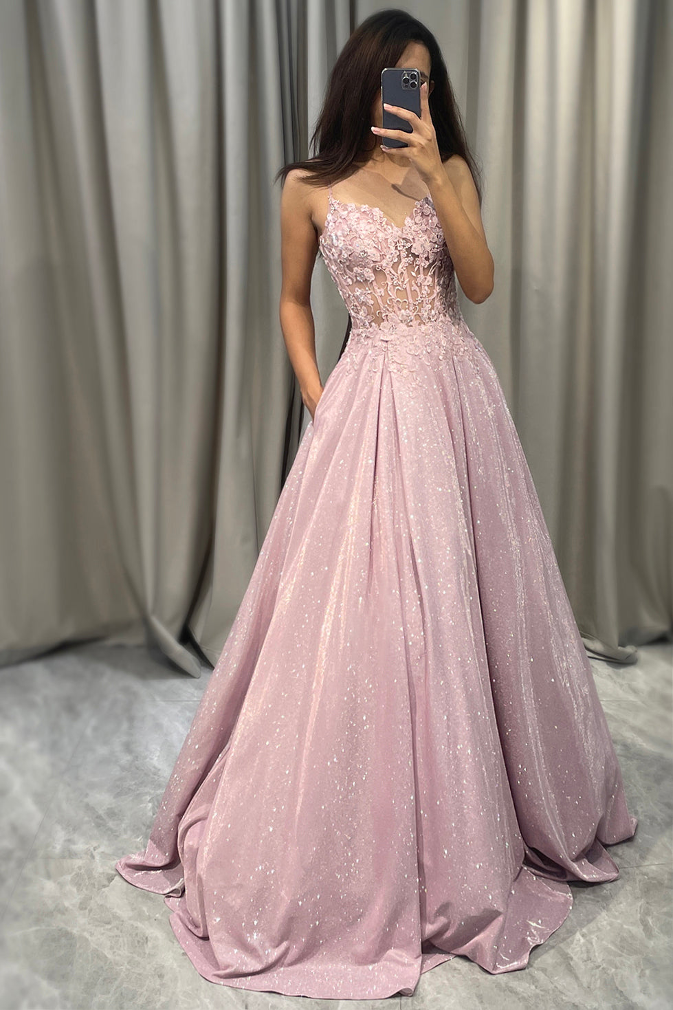 Beautiful Floral Long Evening Dress - VibreMode