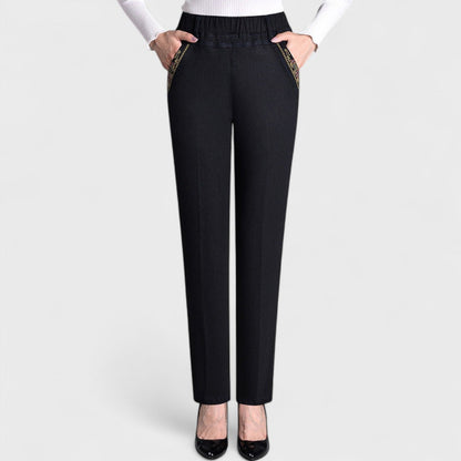 Women's Gathered Waist Jeans - VibreMode