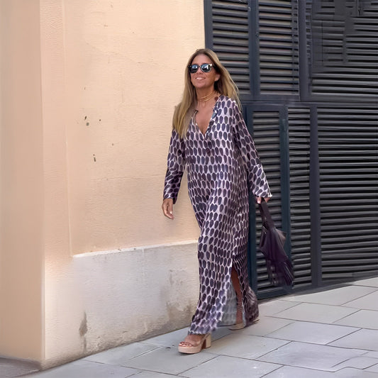 Slimming Floral Maxi Dress for Women Summer Casual Wear - VibreMode