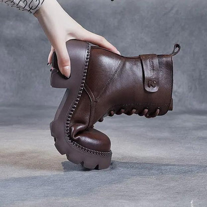 Women's Platform Boots Round Toe