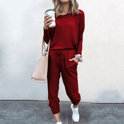 Women's Two Piece Straight Sleeve Set
