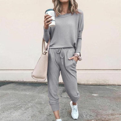 Women's Two Piece Straight Sleeve Set