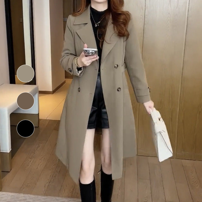 Women's Long Double Breasted Coat