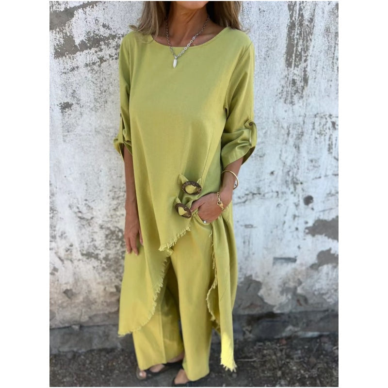 Women's Straight Leg Pants Outfit Set