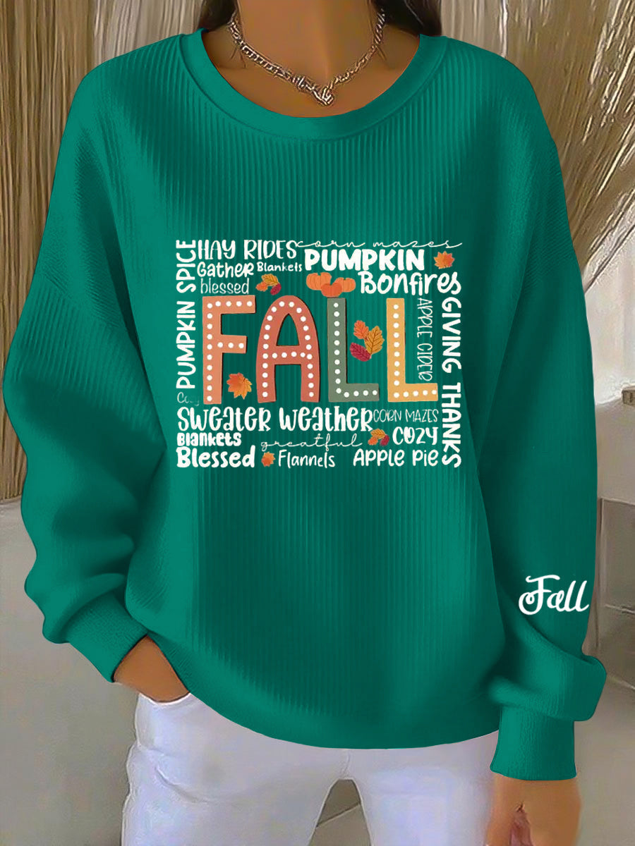 Women's Graphic Crew Neck Sweatshirt Long Sleeves - VibreMode
