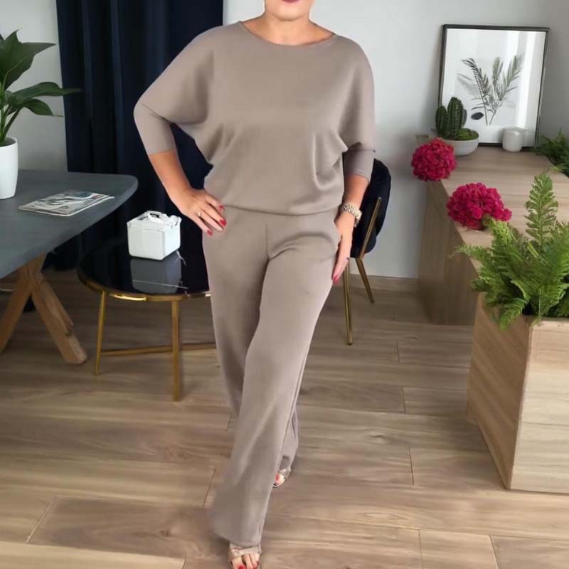 Women's Longline Cardigan Set Wide Leg Trouser