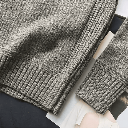 Image of Steven | Men's Crewneck Elbow Patch Sweater