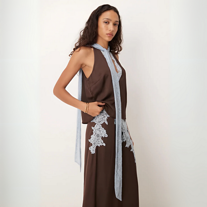 Women's Halter And Midi Skirt Set