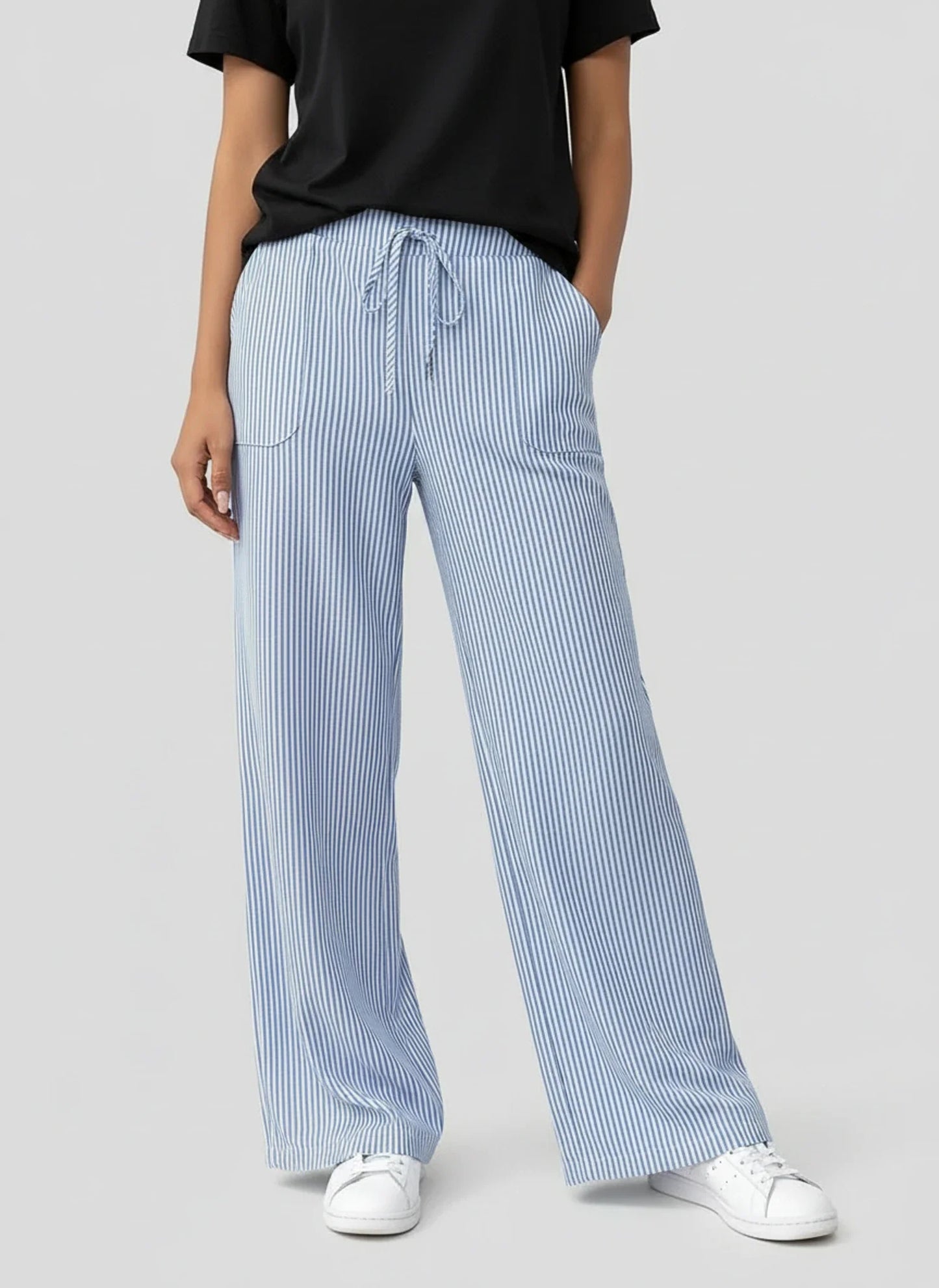 Women's Striped Wide Leg Pants