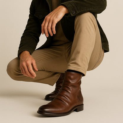 Men's Chelsea Boots Leather Handmade Black