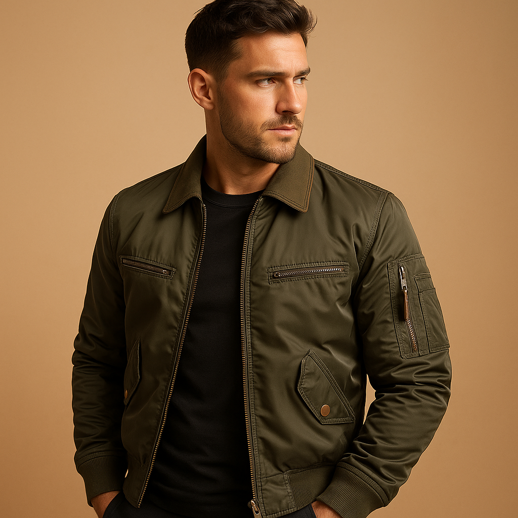 Men's Water-Repellent Bomber Jacket - VibreMode