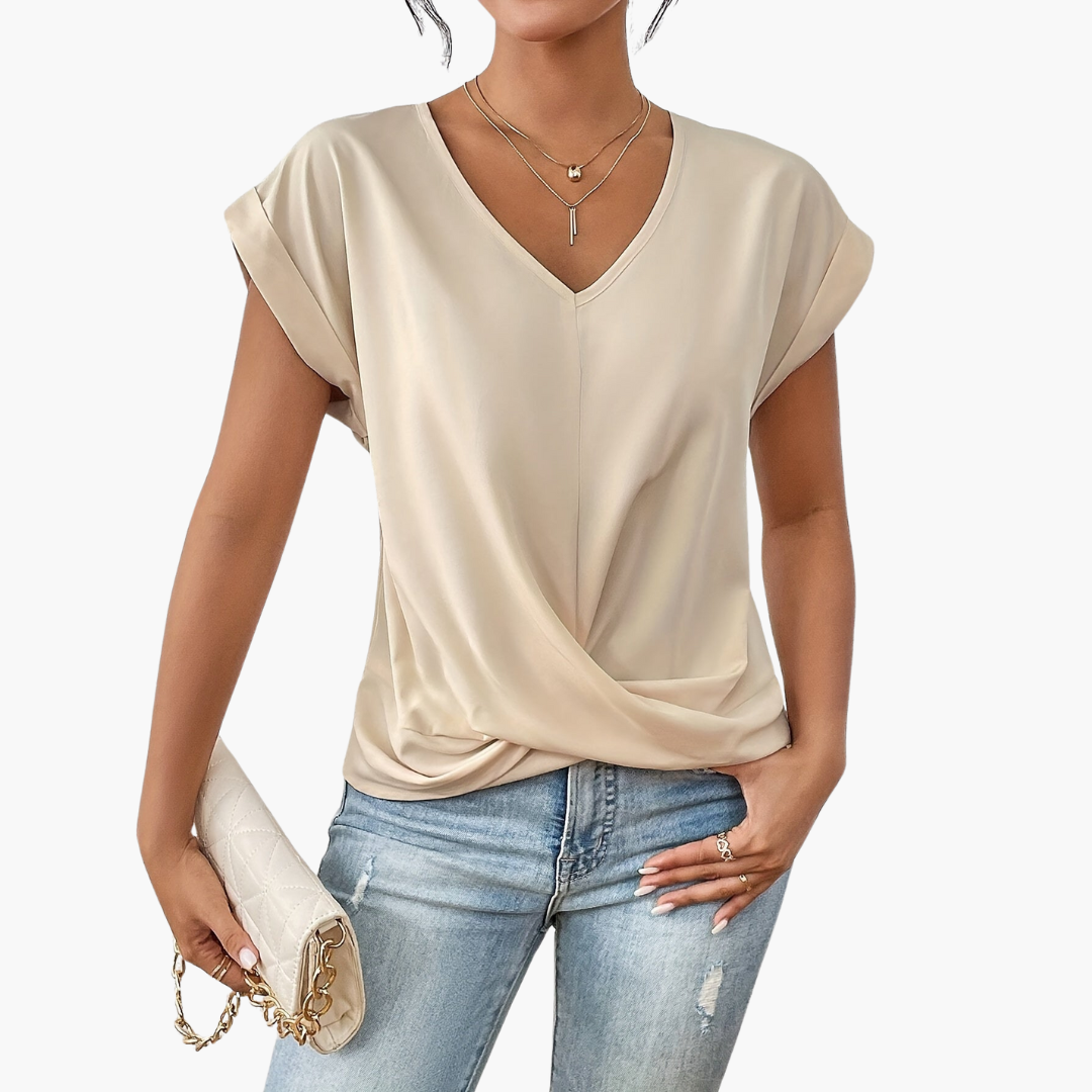 Image of Summer | Women's Twist Front V-Neck T-Shirt