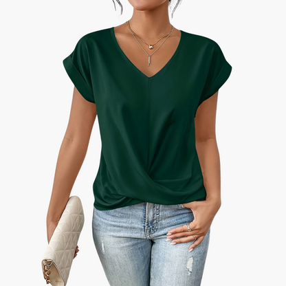 Image of Summer | Women's Twist Front V-Neck T-Shirt