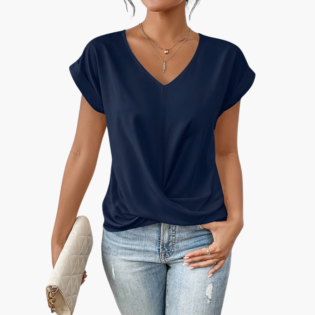 Image of Summer | Women's Twist Front V-Neck T-Shirt