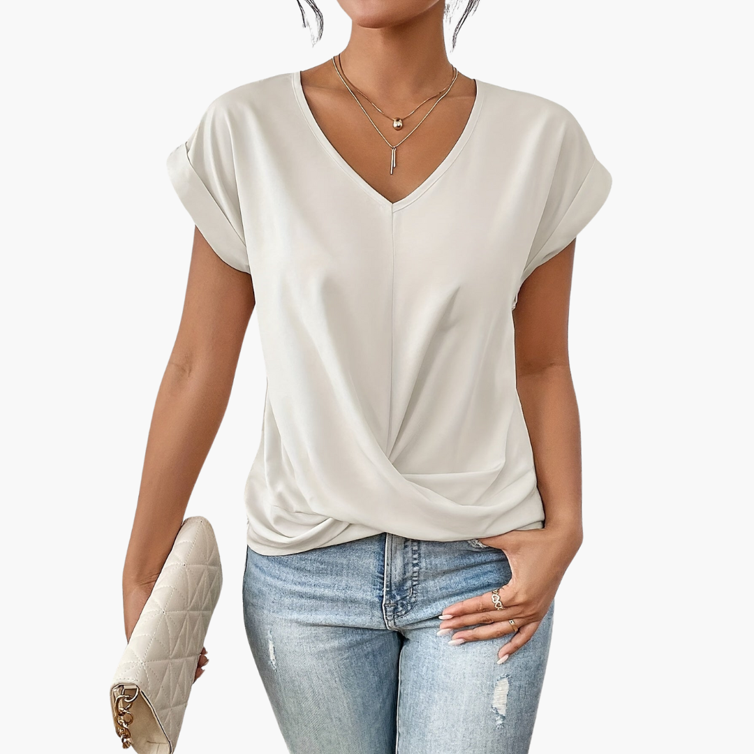 Image of Summer | Women's Twist Front V-Neck T-Shirt