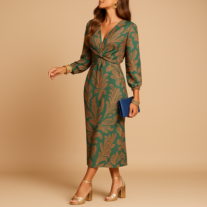 Women’s sustainable A-line dress with a flattering fit and minimalist design, perfect for casual, office, and formal occasions in any season.