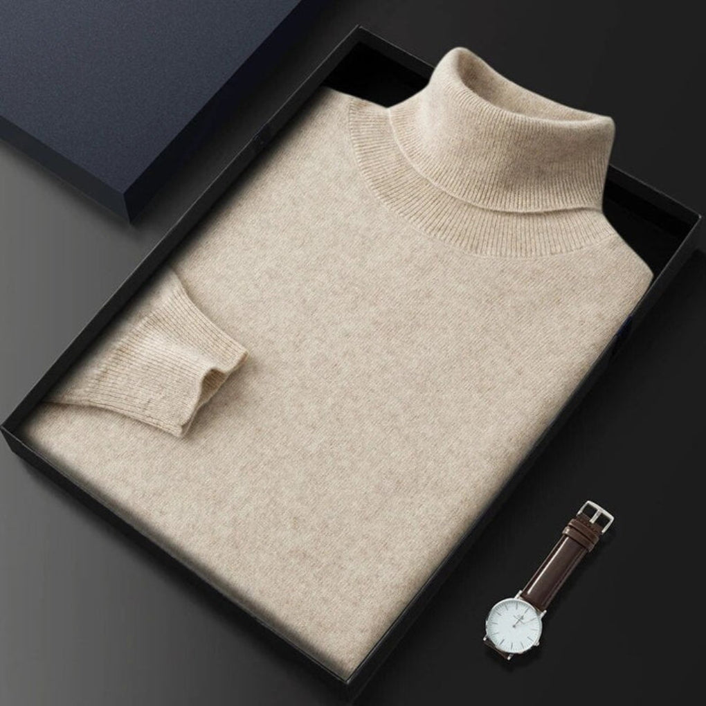 Men's Knit Turtleneck Sweater