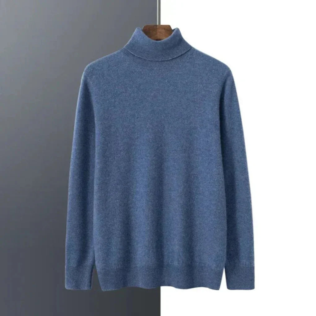 Men's Knit Turtleneck Sweater - VibreMode