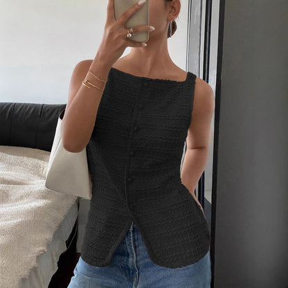Image of Tabitha | Women's Button Front Sleeveless Top