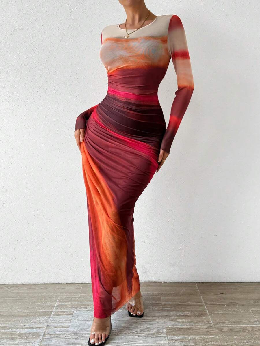 Image of Tatum | Women's Long Sleeve Bodycon Maxi Dress
