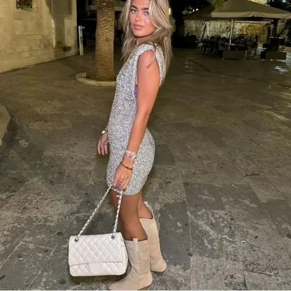 Image of Theresa | Women's Sleeveless Bodycon Mini Dress