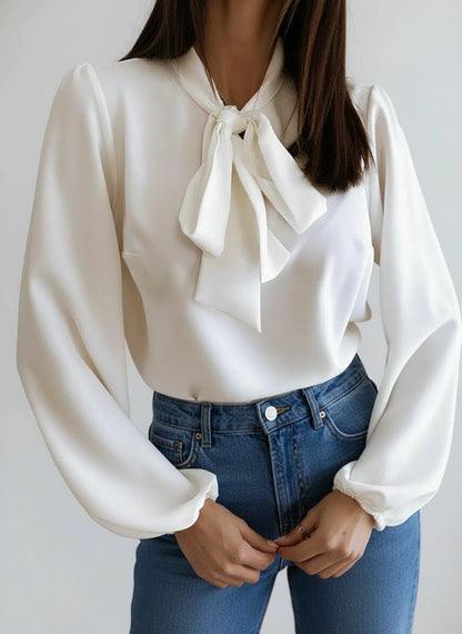 Women's Tie Neck Blouse