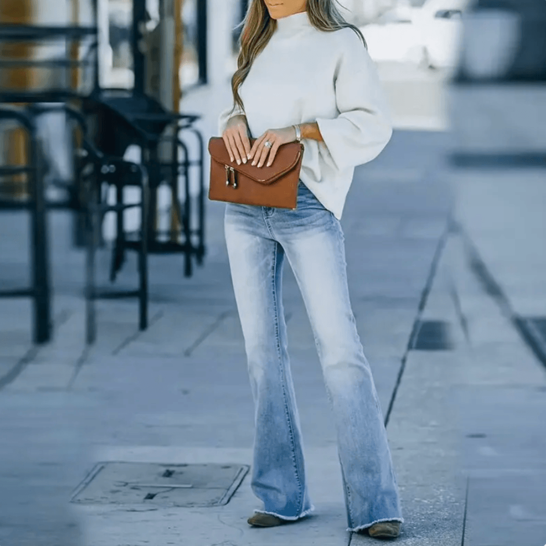 Women's High-Waist Flare Jeans Blue