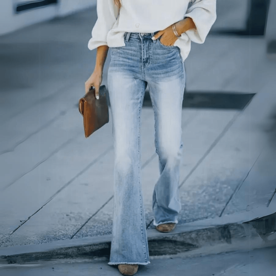 Women's High-Waist Flare Jeans Blue
