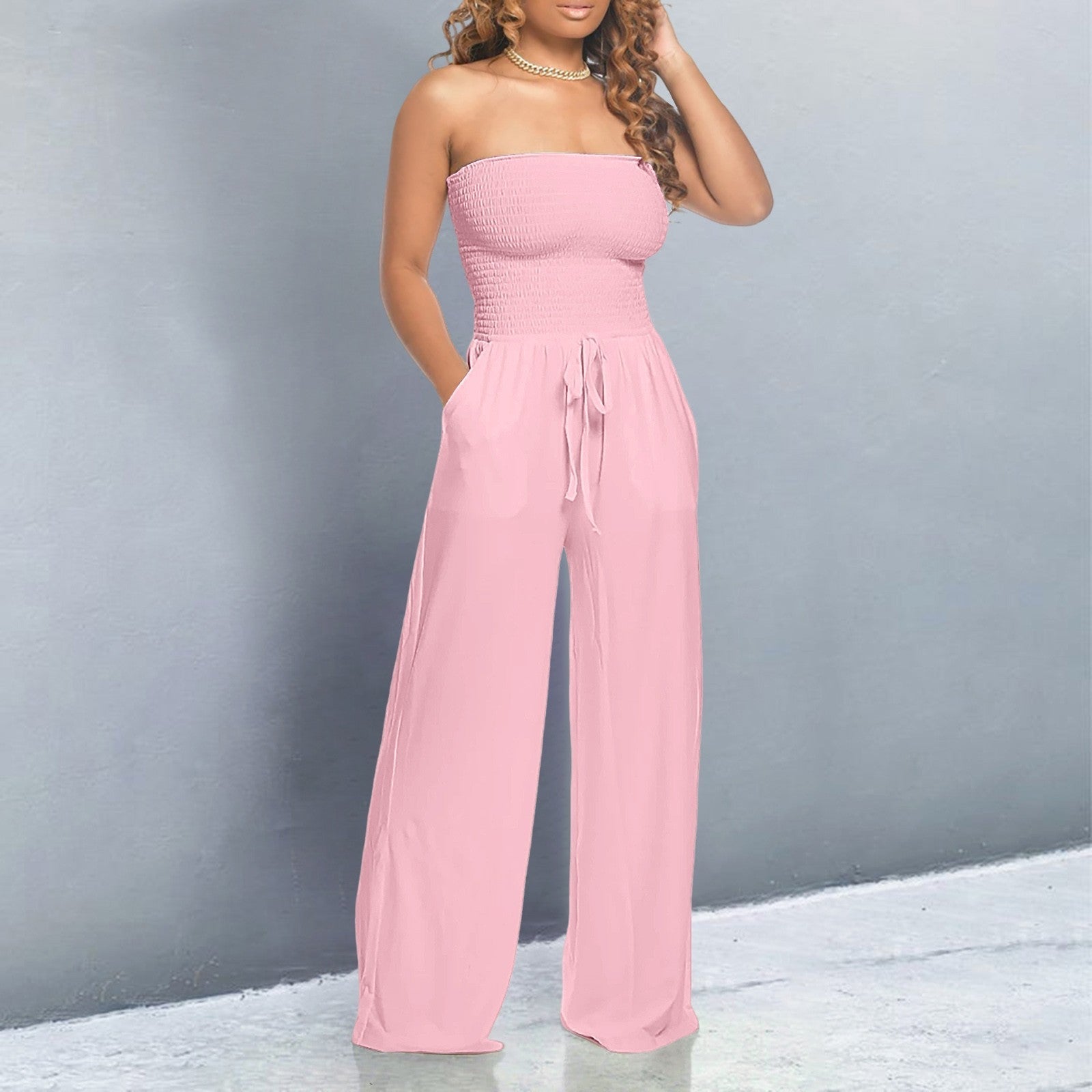 Women's Tube Jumpsuit Wide Leg - VibreMode