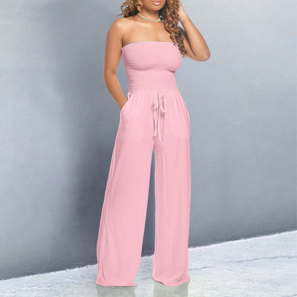 Women's Tube Jumpsuit Wide Leg - VibreMode