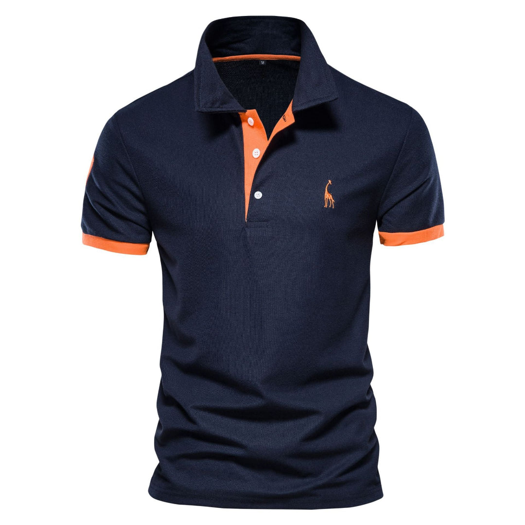 Men's Slim Fit Polo Shirt Short Sleeve Cotton - VibreMode