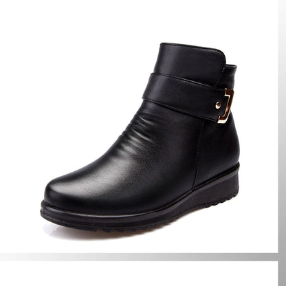 Women's Ankle Boots Rounded Toe Buckle Style