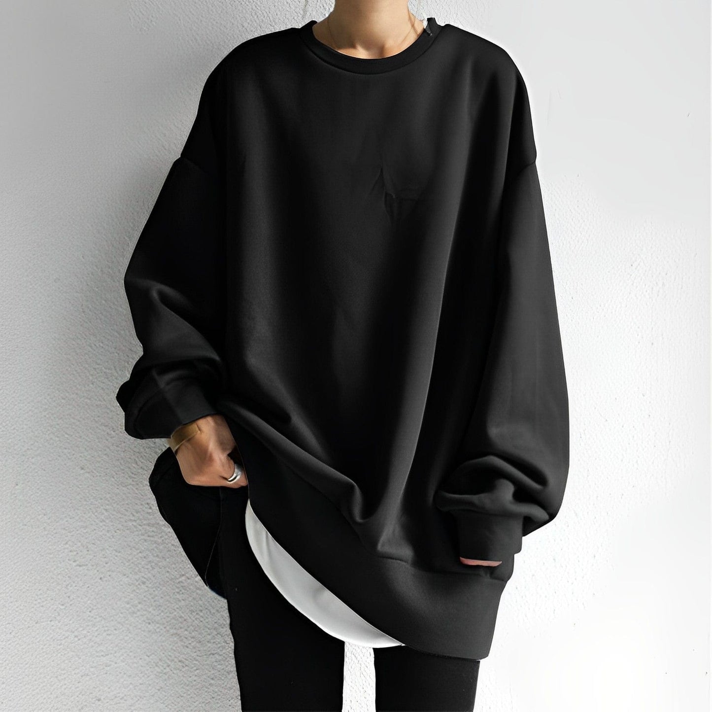 Image of Vanessa | Women's Oversized Crew Neck Pullover Sweater