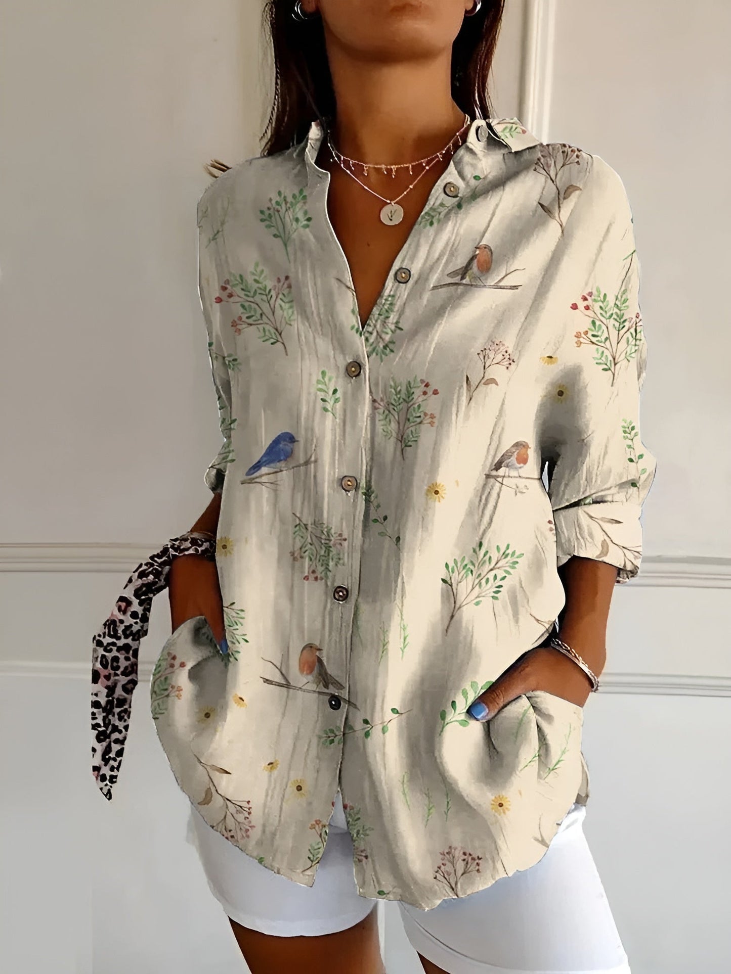 Women's Whimsical Print Blouse