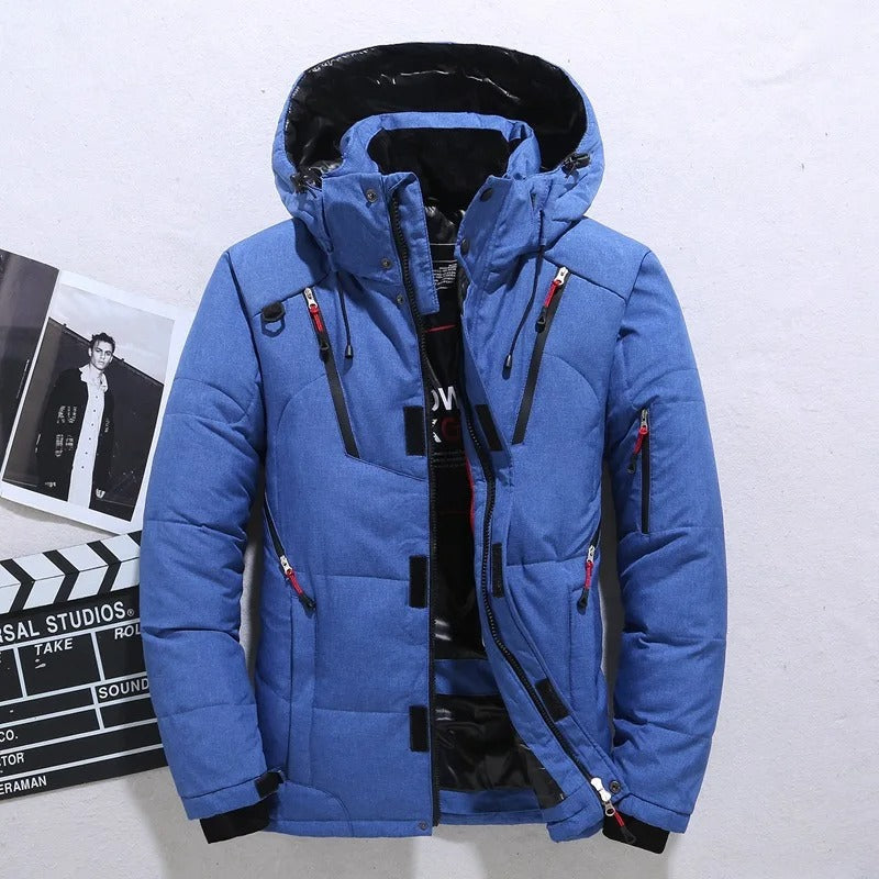 Men's Winter Parka Jacket Fur Lined Hooded Waterproof