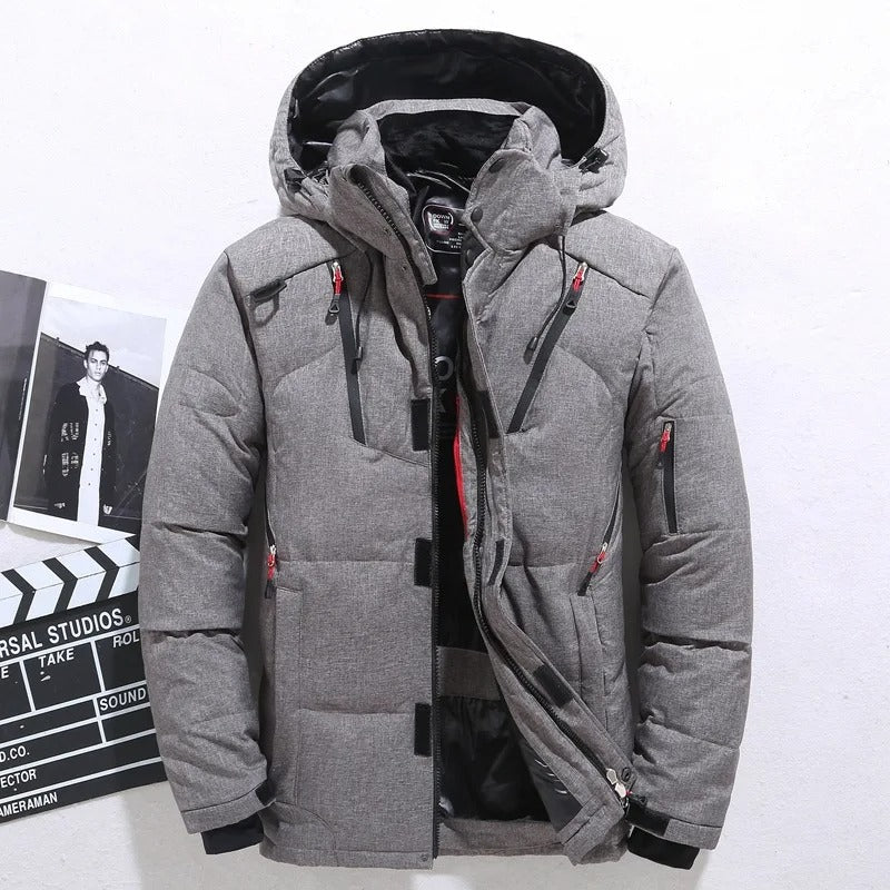 Men's Winter Parka Jacket Fur Lined Hooded Waterproof