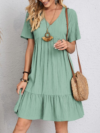 Women's Short Sleeve Belly Cover Dress