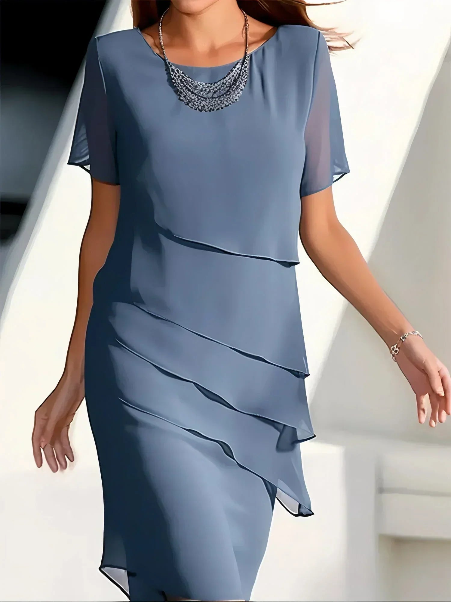 Vicki Women's A-Line Midi Dress - VibreMode