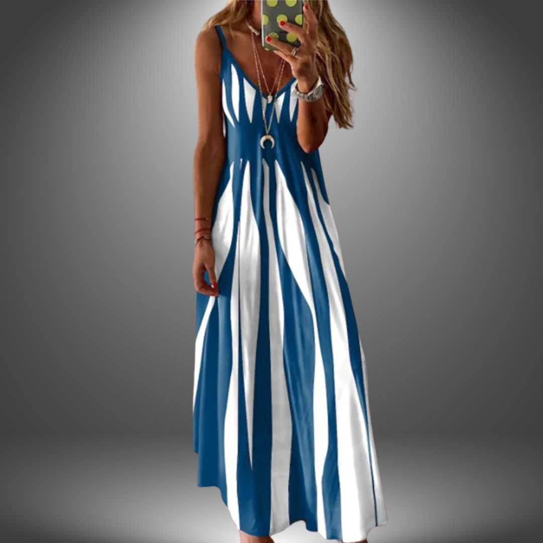 Women's A-Line Maxi Dress Spaghetti Strap Violet - VibreMode