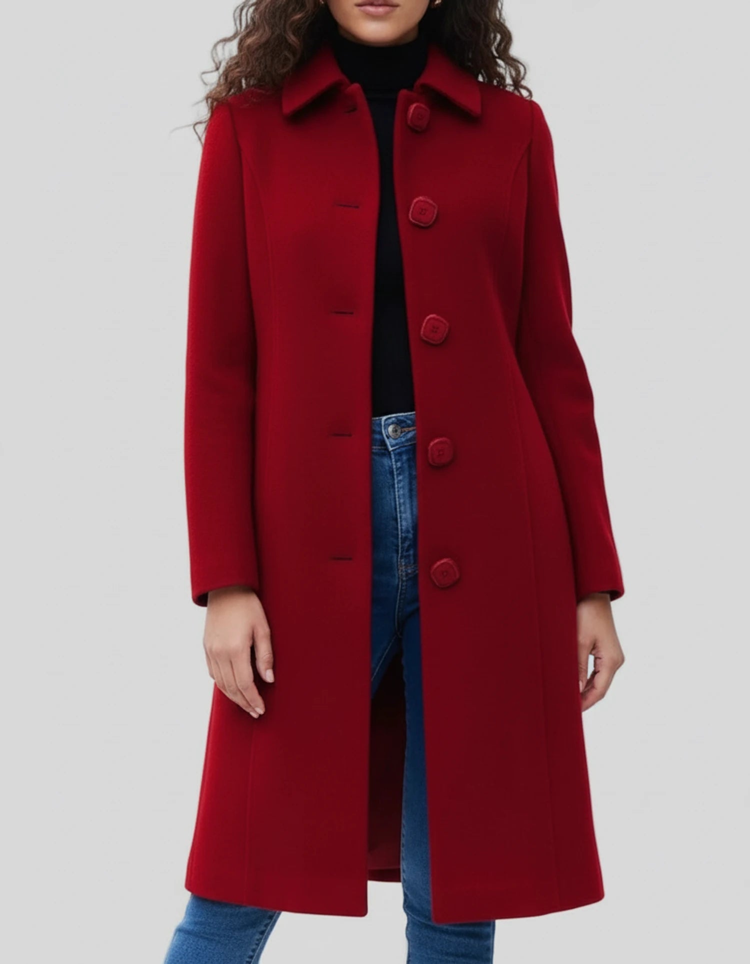 Image of Vivian | Women's Long Button Front Coat