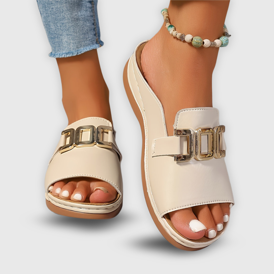 Image of Vivian | Women's Slip-On Flat Slide Sandals