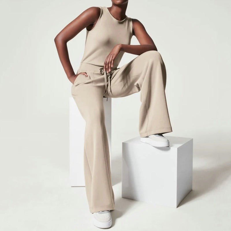 Women's Sleeveless Wide-Leg Jumpsuit